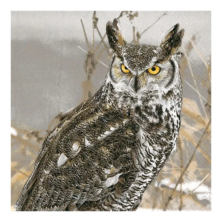 Winter Owl Decoupage Napkins - 1 pc