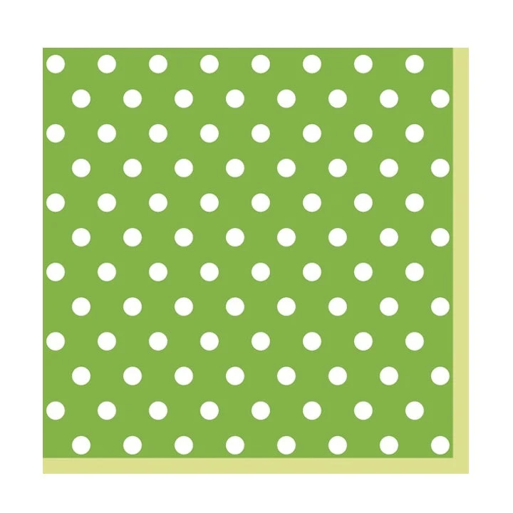 Decoupage Napkins - Green with Dots - 1 pc