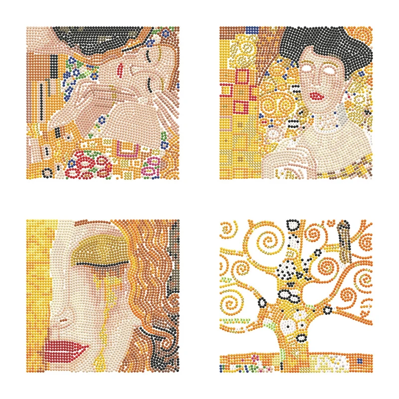 Diamond Dotz - Mini Dotz Set, 4Pack, 13x13cm, Glitter Gold Kmilt Quartet