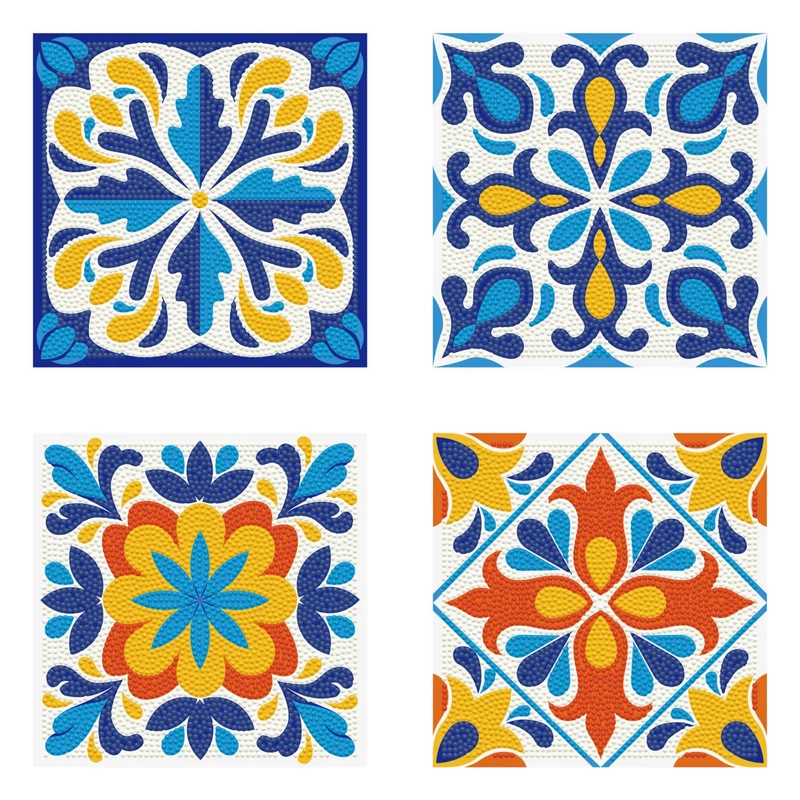 Diamond Dotz - Mini Dotz Set, 4Pack, 13x13cm, Lisbon Tiles