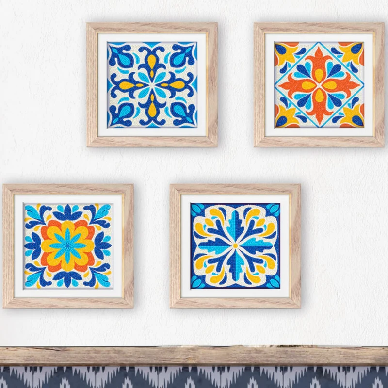 Diamond Dotz - Mini Dotz Set, 4Pack, 13x13cm, Lisbon Tiles