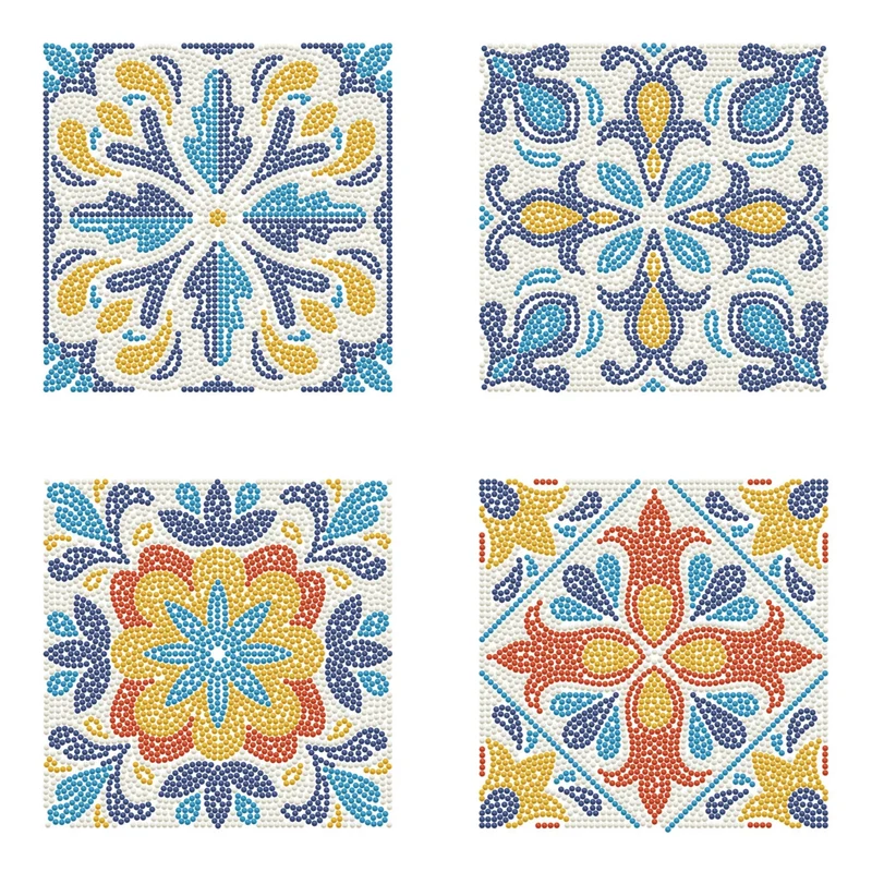 Diamond Dotz - Mini Dotz Set, 4Pack, 13x13cm, Lisbon Tiles
