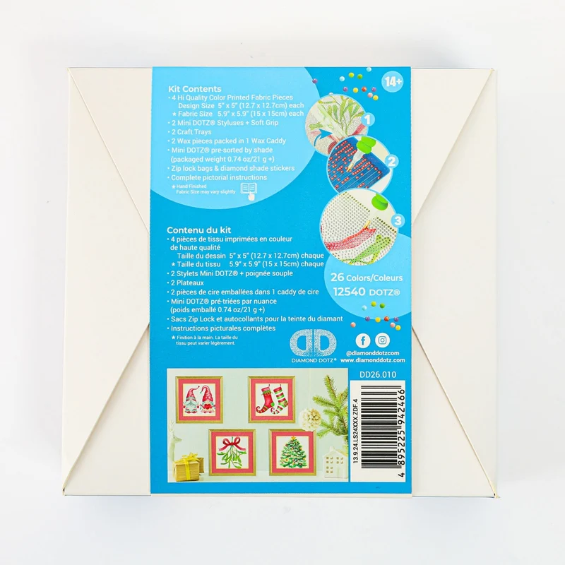 Diamond Dotz - Mini Dotz Set, 4Pack, 13x13cm, Christmas Joy