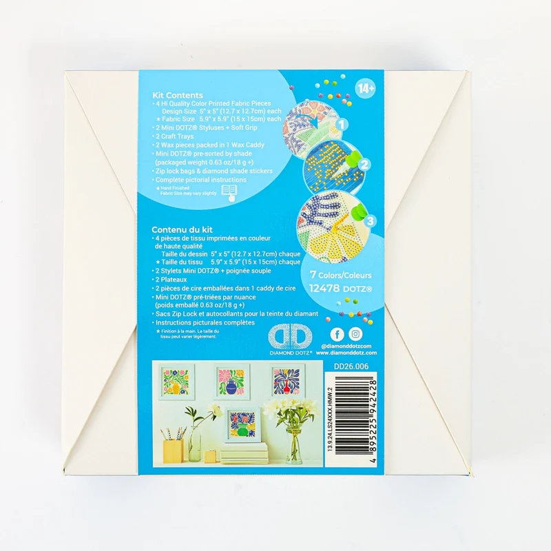 Diamond Dotz - Mini Dotz Set, 4Pack, 13x13cm, Deco Vases