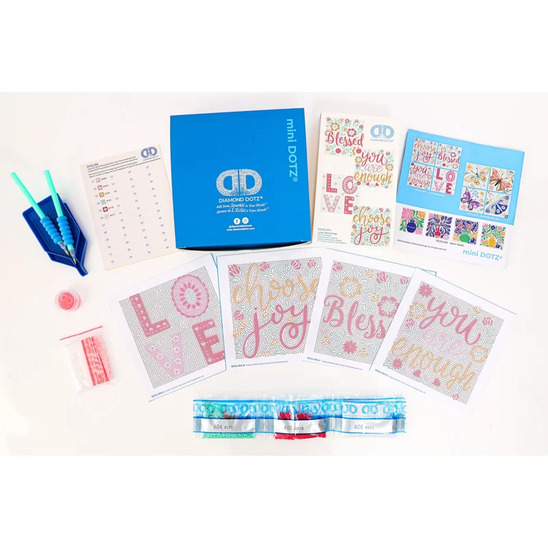 Diamond Dotz - Mini Dotz Set, 4Pack, 13x13cm, Love Blessings