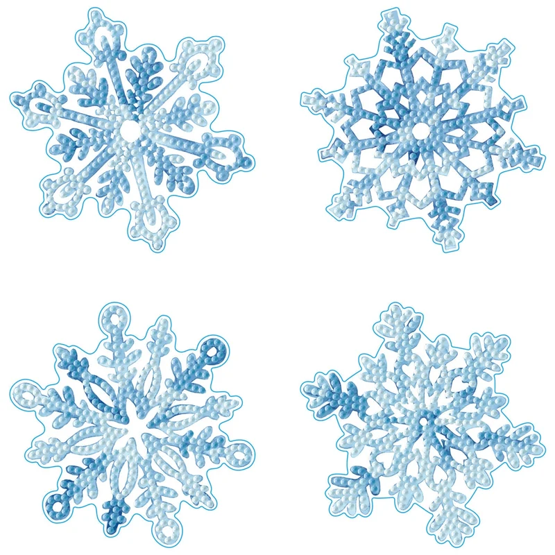 Diamond Dotz, Coasters, 4Pack, 10x10cm, Snowflakes
