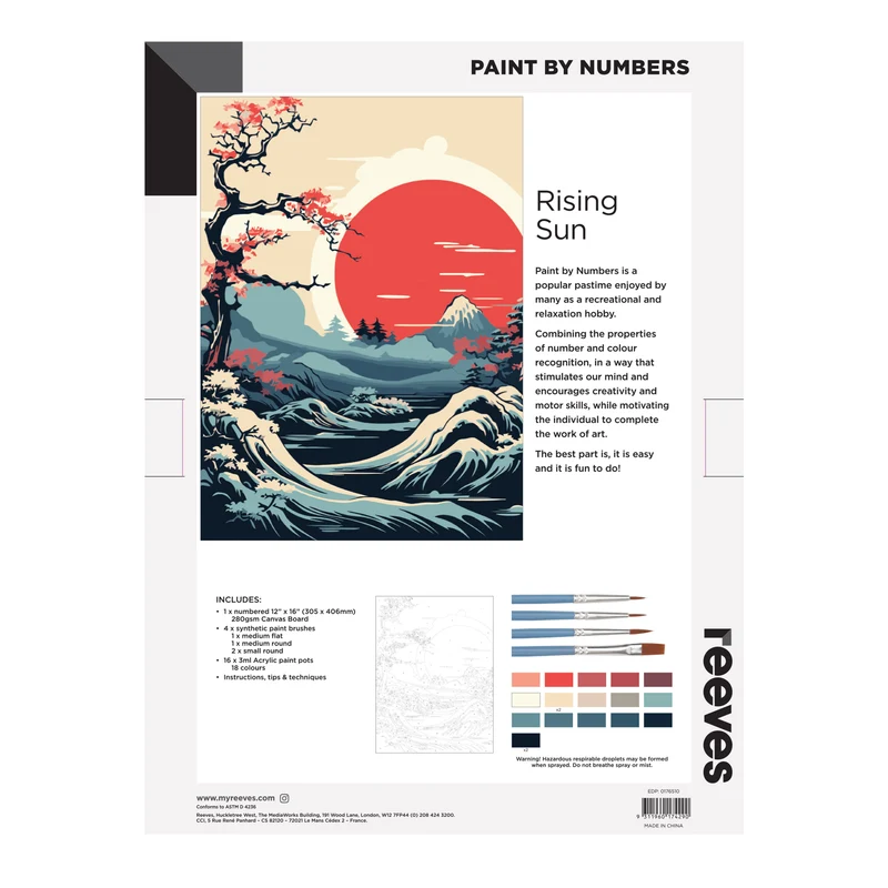 Reeves Paint by Numbers 12x16 inch - Rising Sun