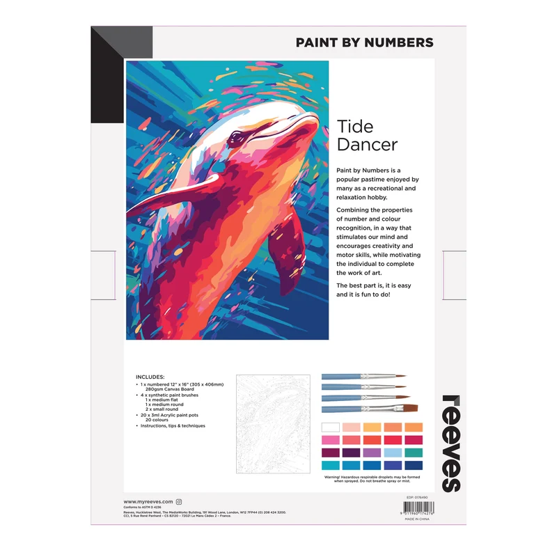 Reeves Paint by Numbers 12x16 inch - Tide Dancer