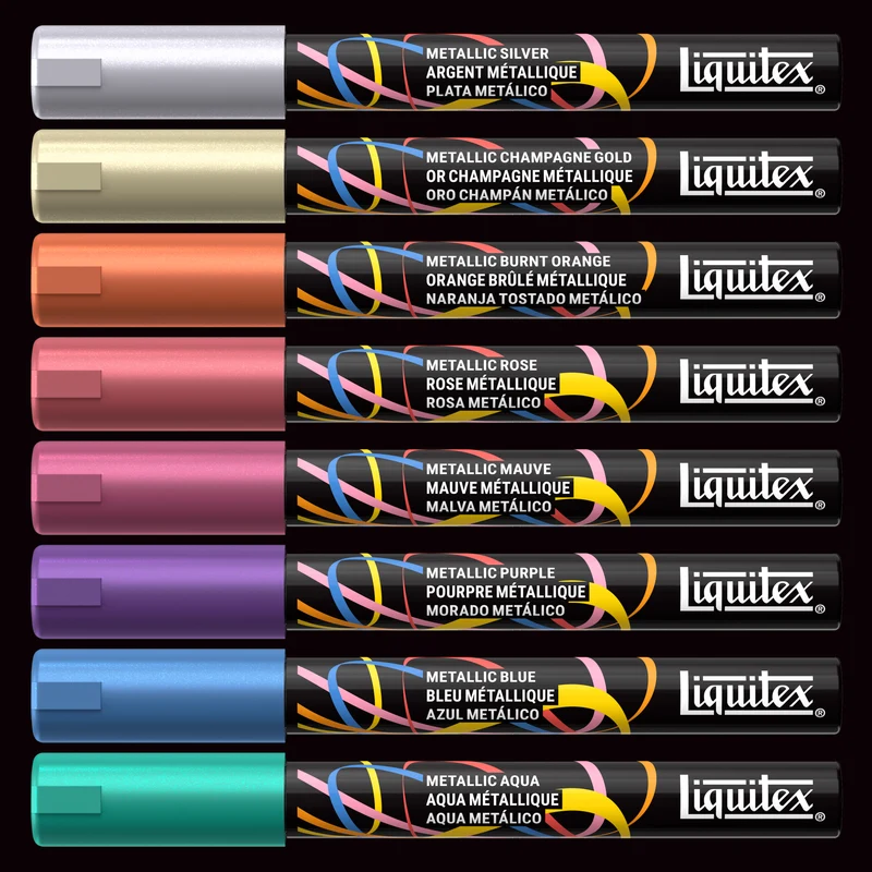 Liquitex - Marker Set 8x2mm, Set 4 - Metallic