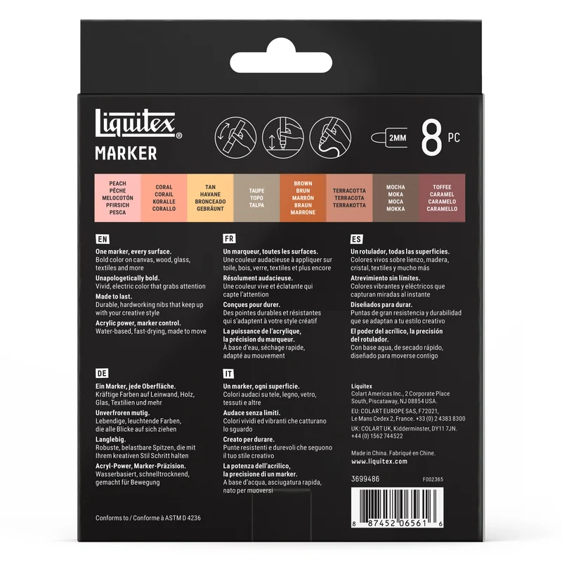 Liquitex - Marker Set 8x2mm, Set 3 - Portrait