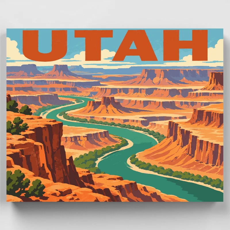Green River Overlook - Paint by Numbers Kit