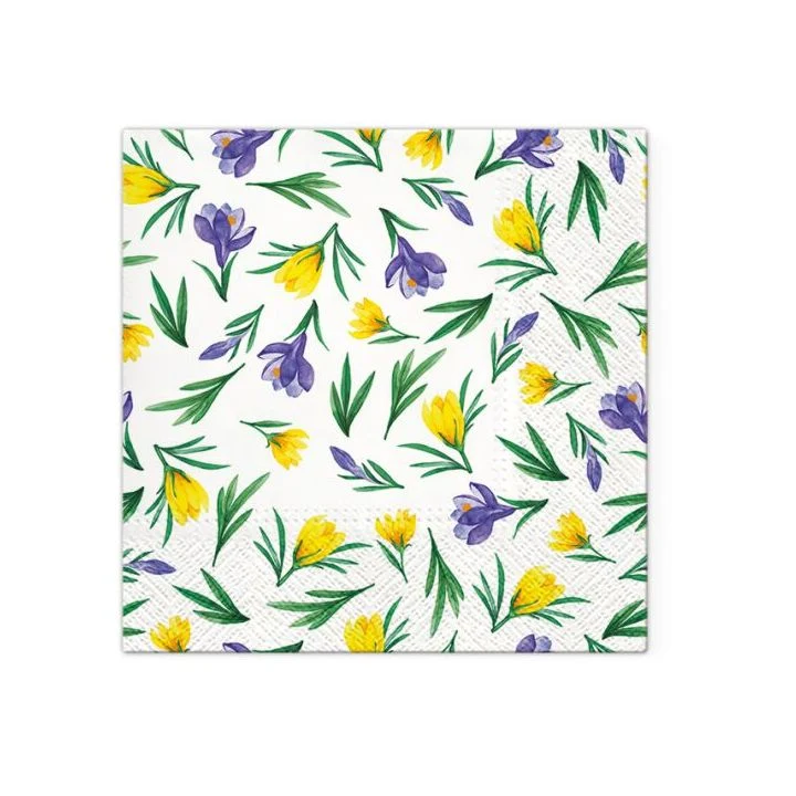 Decoupage Napkins - Spring Crocuses - 1 pc