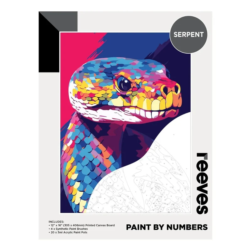 Reeves Paint by Numbers 12x16 inch - Serpent