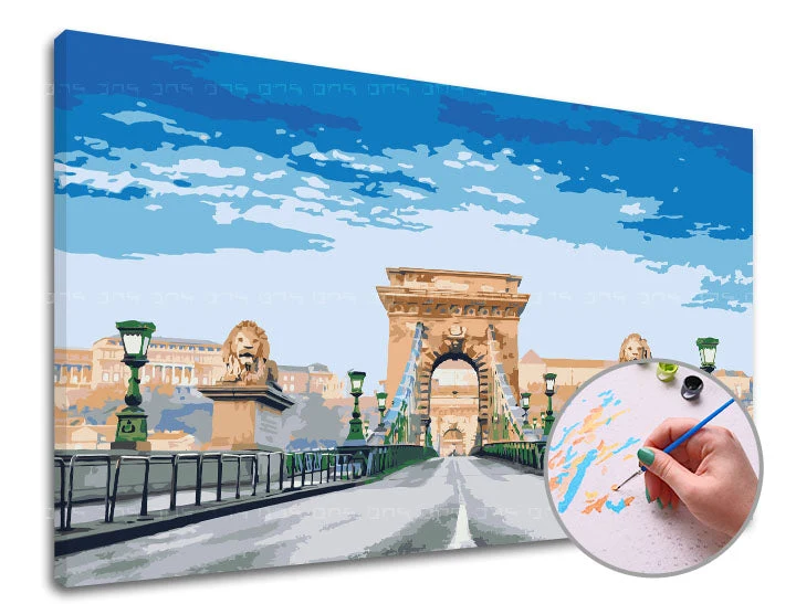 Paint by Numbers Bridge in Budapest | Medium Difficulty