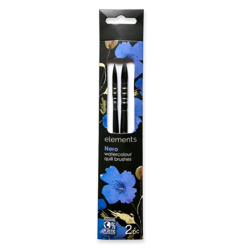 Elements 2x Nero Watercolour Quill Brush Set