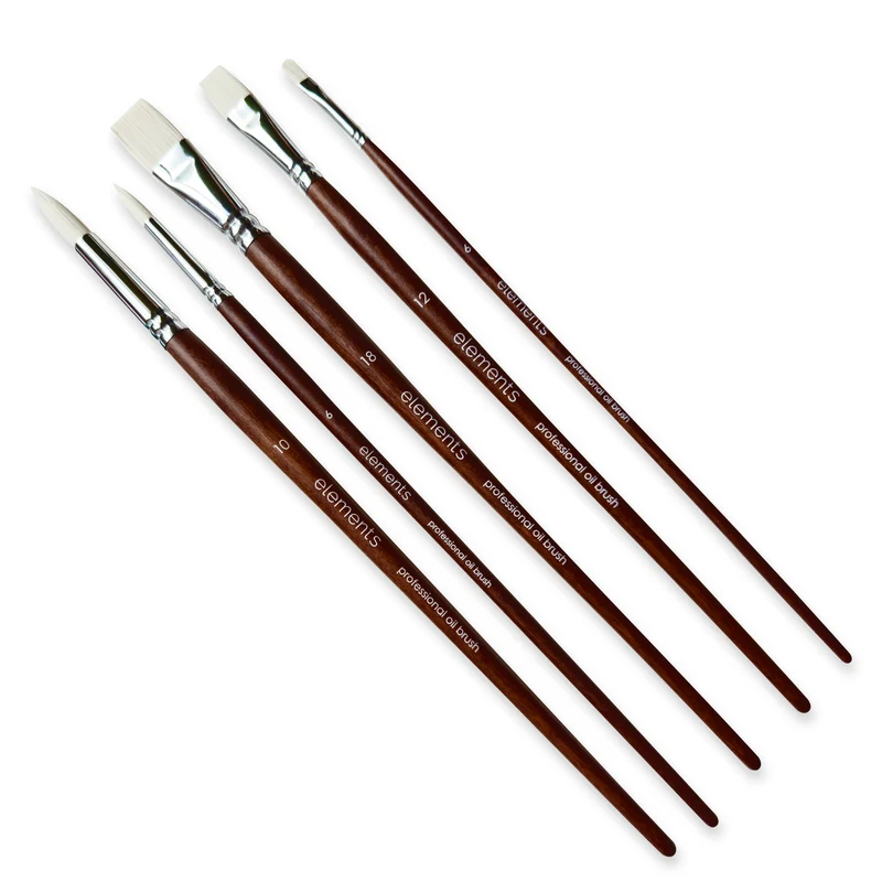 Elements - 5x Synthetic Oil Brush Set