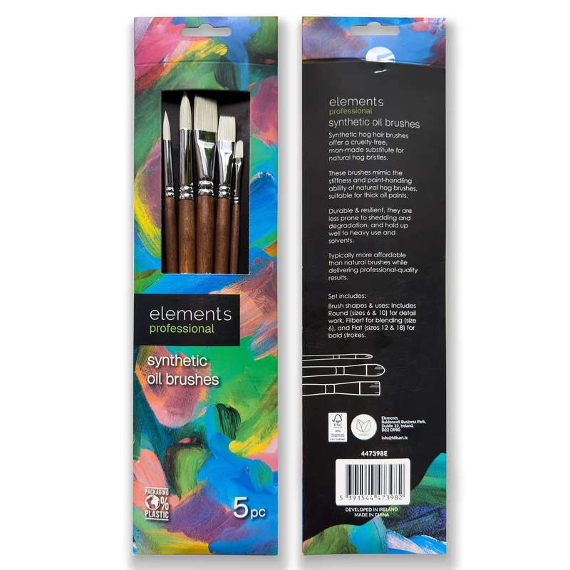 Elements - 5x Synthetic Oil Brush Set