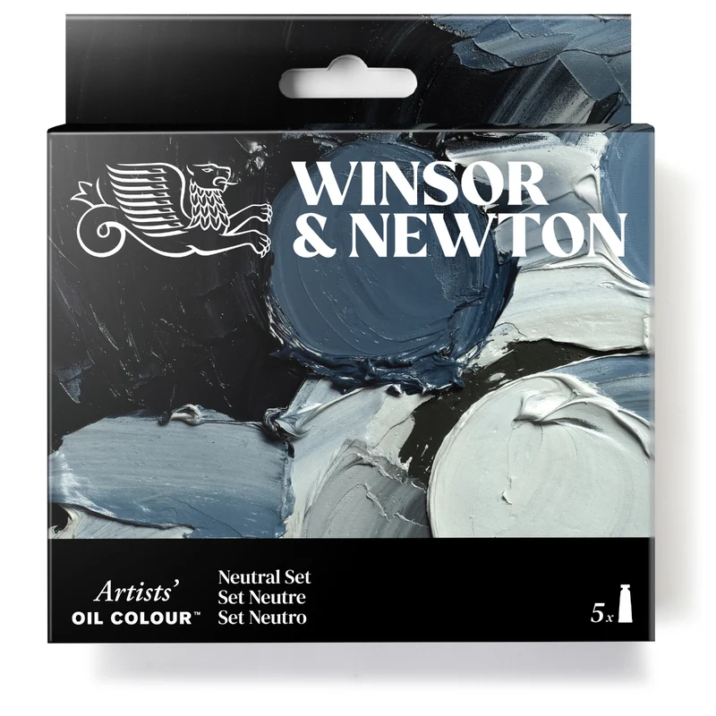 Winsor and Newton - Artists' Oil Colour - 5x37ml Tubes - Neutral Set