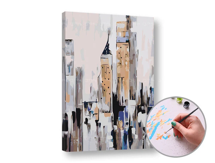 Paint by Numbers City Abstract – Low Difficulty