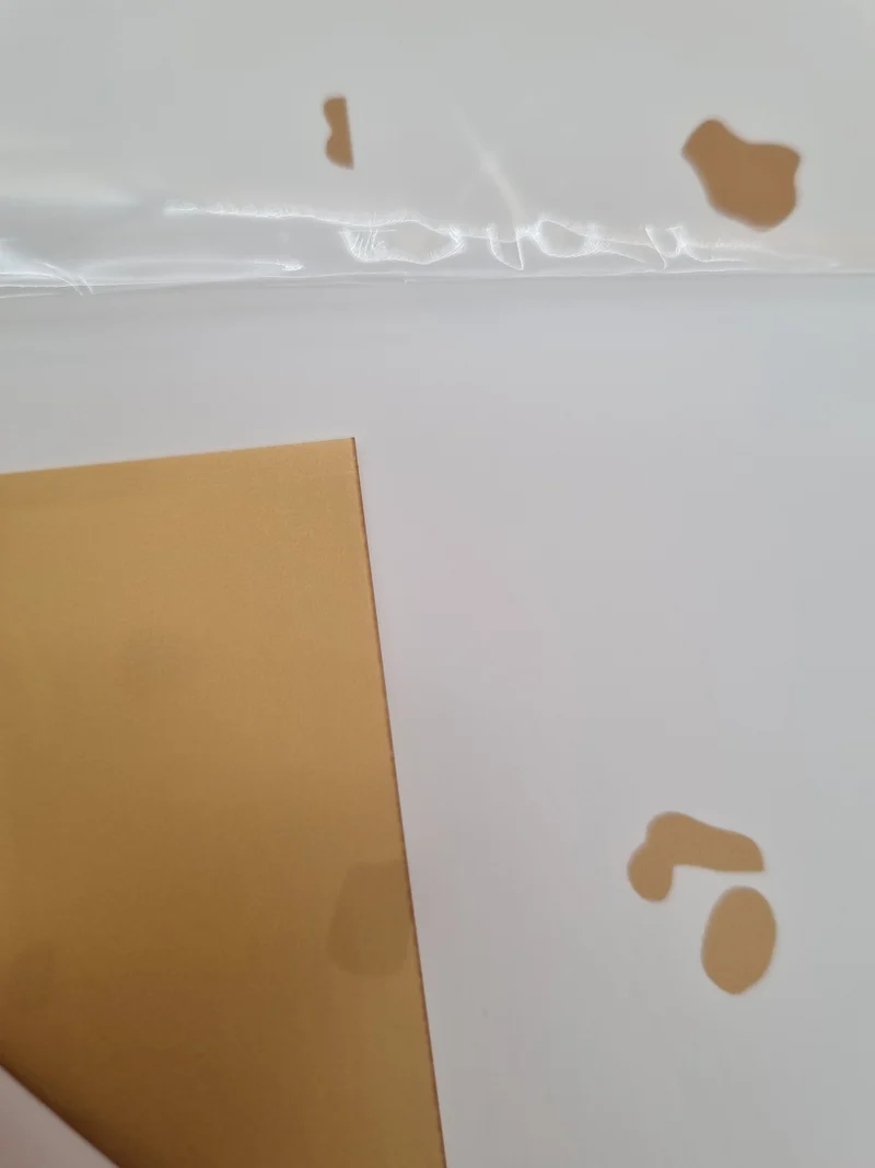 Folie Bogen "Weiß/Gold 790" 57cm*57cm