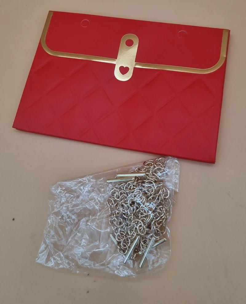 Tasche mit Kette 15x10x10cm "Rot 771"