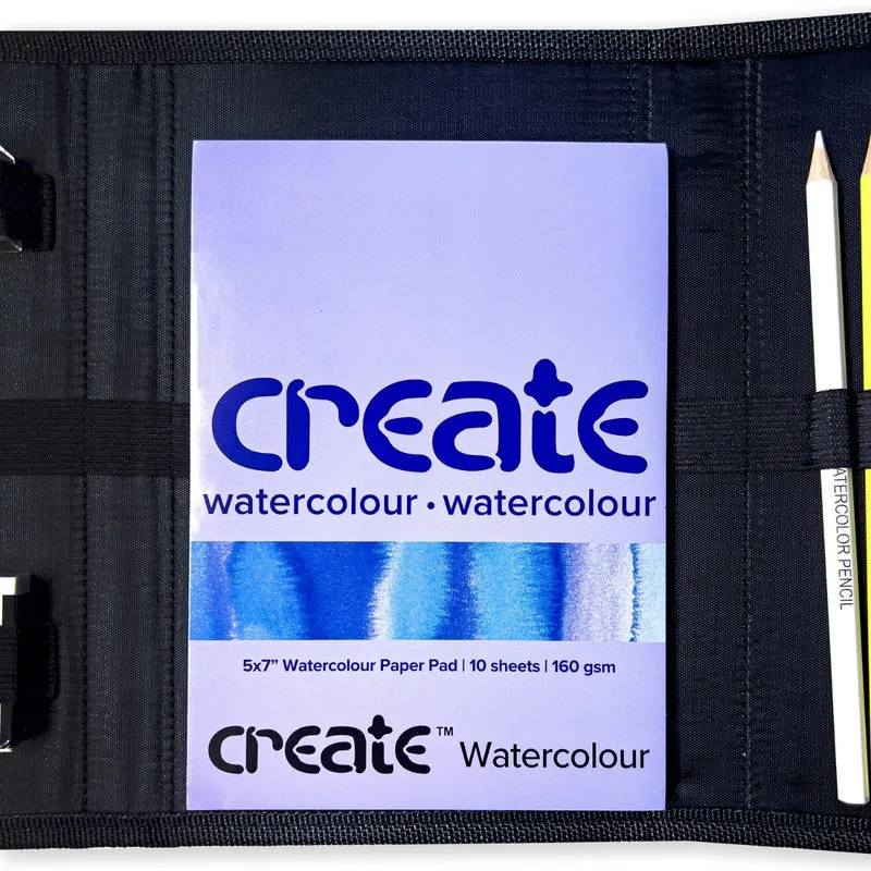 Create - Watercolour Painting & Sketching Travel Bag 28 piece Set