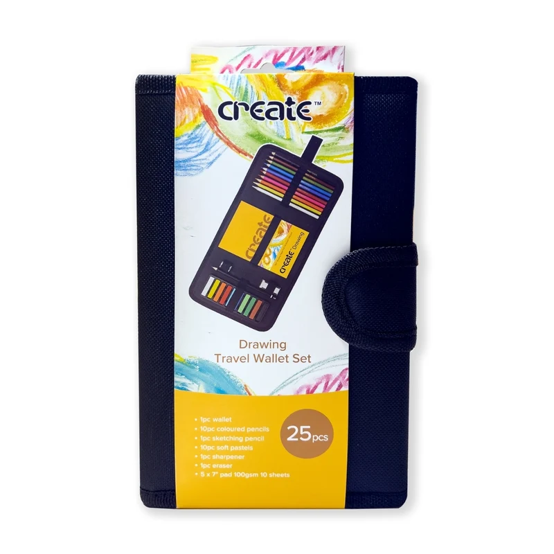 Create - Drawing & Sketching Travel Bag 25 piece Set