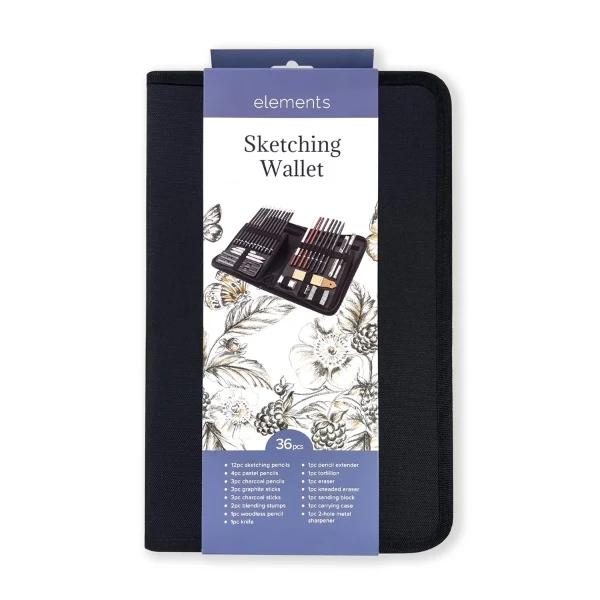 Elements - Sketching Set Zip Wallet 36 piece