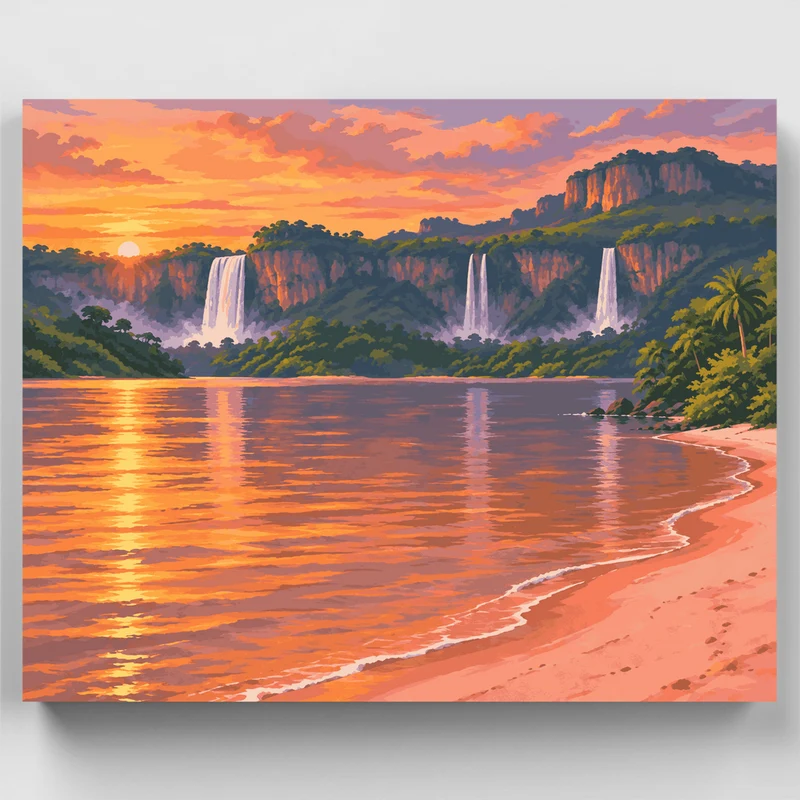 Canaima Lagoon Sunset - Paint by Numbers Kit