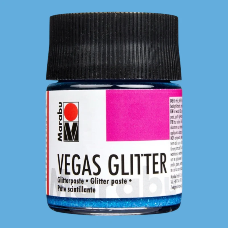 Marabu Glitterpaste, Vegas Glitter Aquablau 598