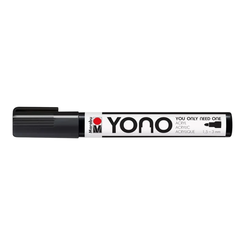 YONO Acrylmarker – Schwarz (1.5–3 mm)