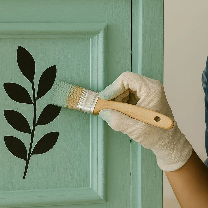 Furniture Renovation Set with Silver Spray Paint, Green Patina