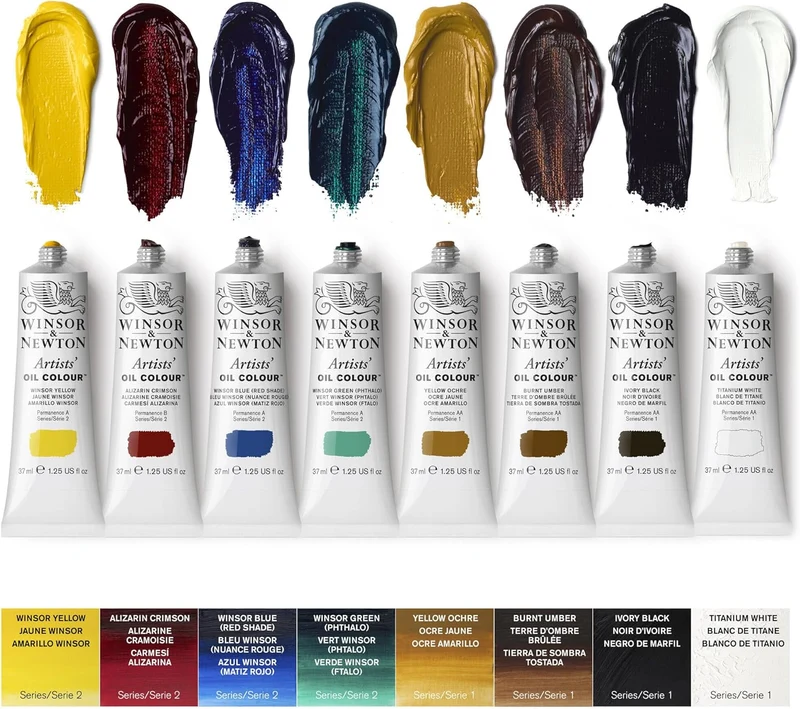 Winsor and Newton - Artists' Oil Colour - Wooden Box Studio Set