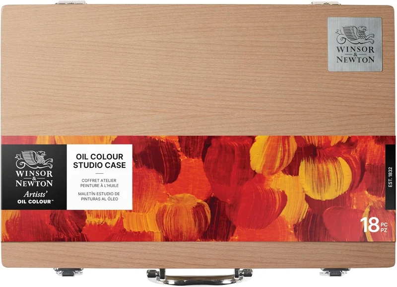 Winsor and Newton - Artists' Oil Colour - Wooden Box Studio Set