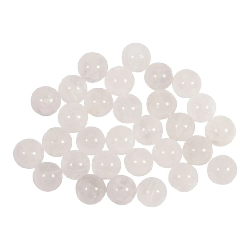 Rayher Halbedelsteinperlen White Quartz, 6 mm, 30 St.