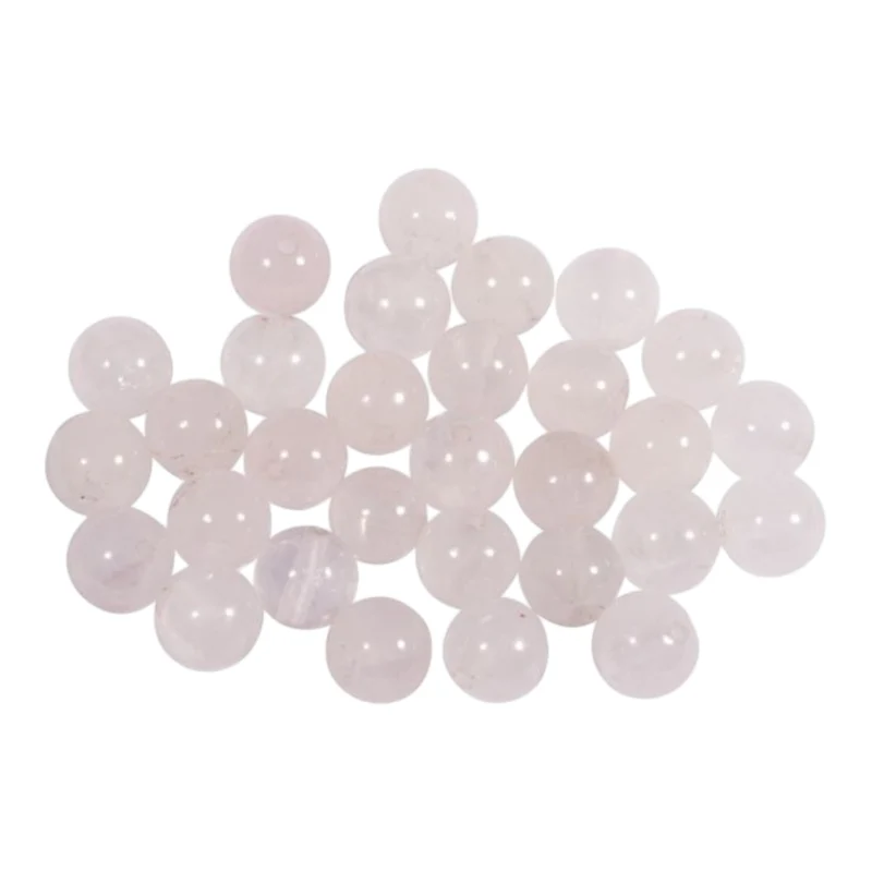 Rayher Halbedelsteinperlen Rose Quartz, 6 mm, 30 St.