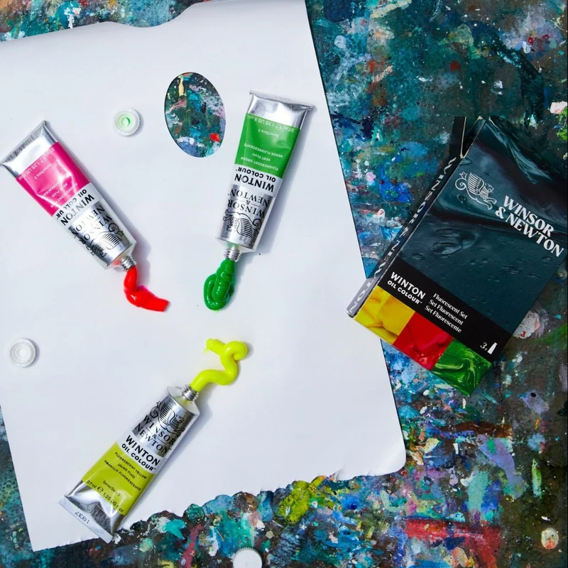 Winsor and Newton - Winton Oil Colour - 3x37ml - Fluorescent set
