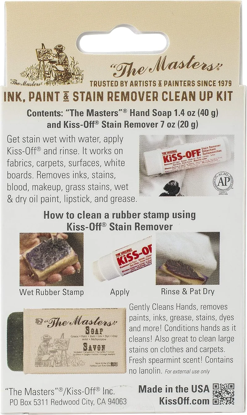 Masters Clean Up Kit - Ink, Paint, and Stain with Kiss Off