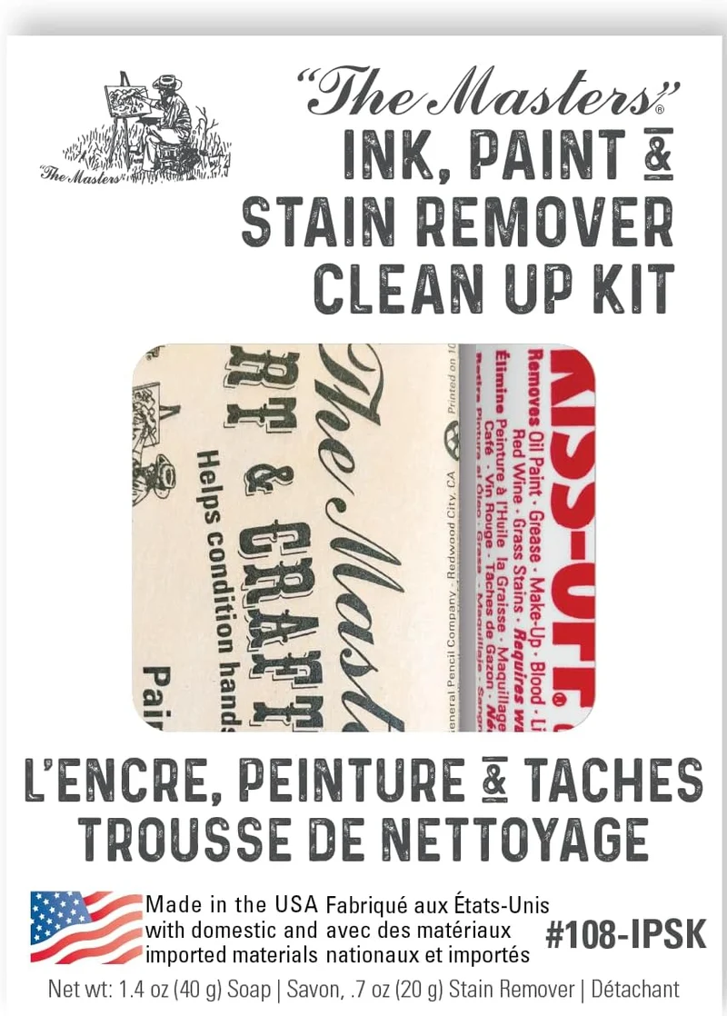 Masters Clean Up Kit - Ink, Paint, and Stain with Kiss Off