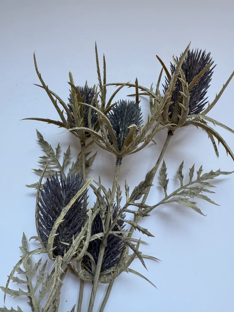 Künstlicher Distelzweig Blau - dekorative Kunstblume