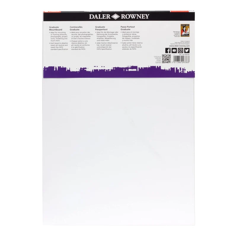 Daler Rowney - A3 Graduate Mountboard 8x Assorted colours