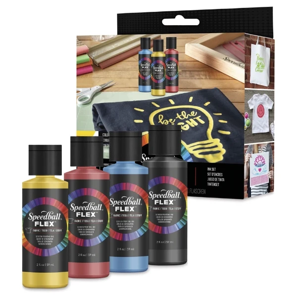 Speedball - Fabric inks Flex 2oz / 59ml x 4 colours