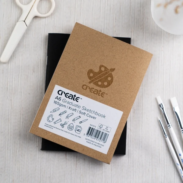 Create - Graduate Kraft Sketch Pad - A6 - 165gsm - 40 White Sheets