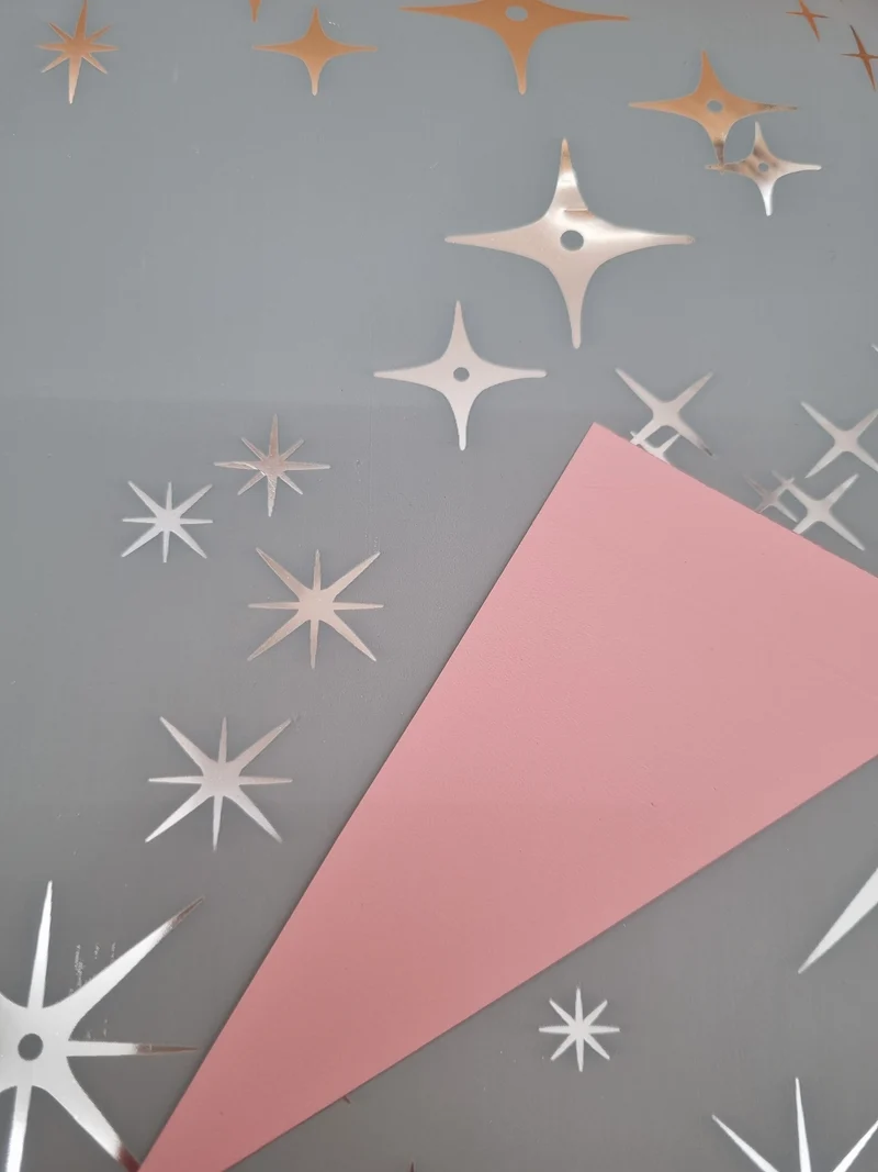 Folie Bogen "Blaugrau/Pink 801" 57cm*57cm
