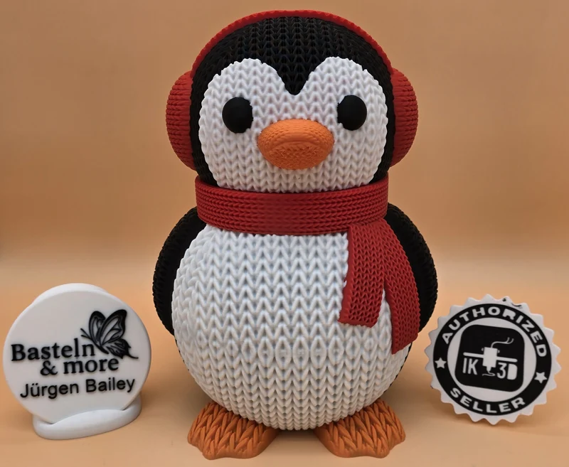 Weihnachtsdeko "Pinguinbox" ca. 22x30x20 cm