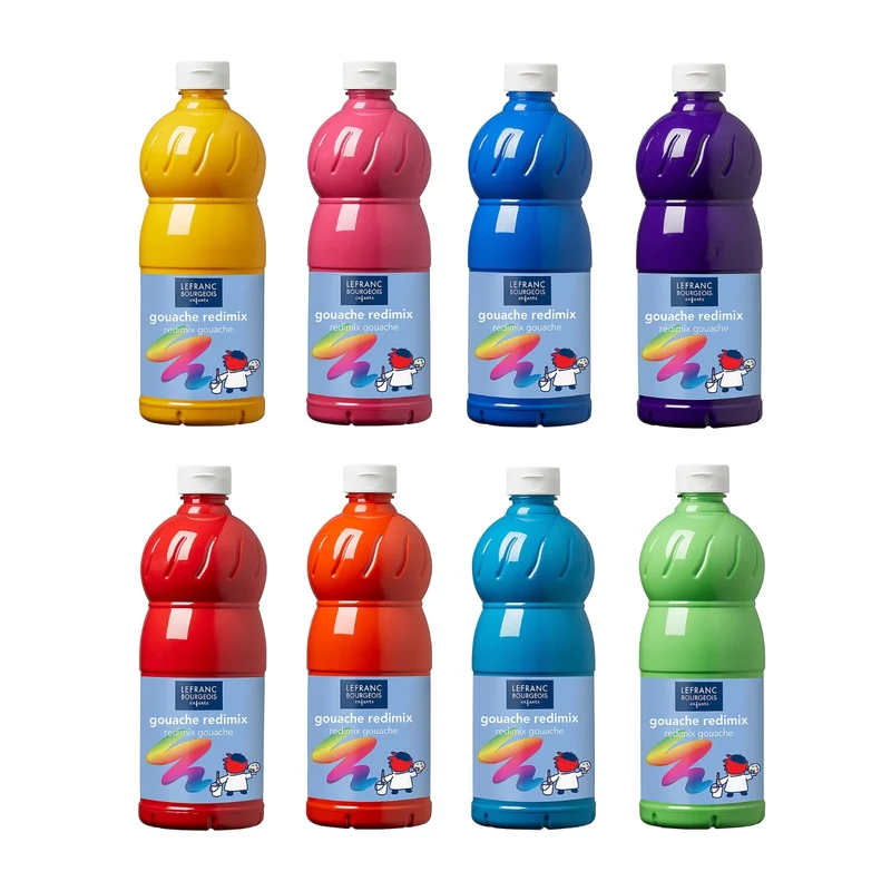 L&B - Redimix Gouache Assorted colours - Vibrant 8 x 1L