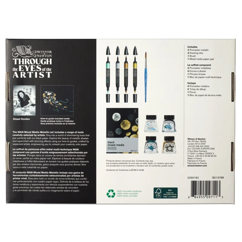 Winsor & Newton - Mixed Media Ink Set - Metallic