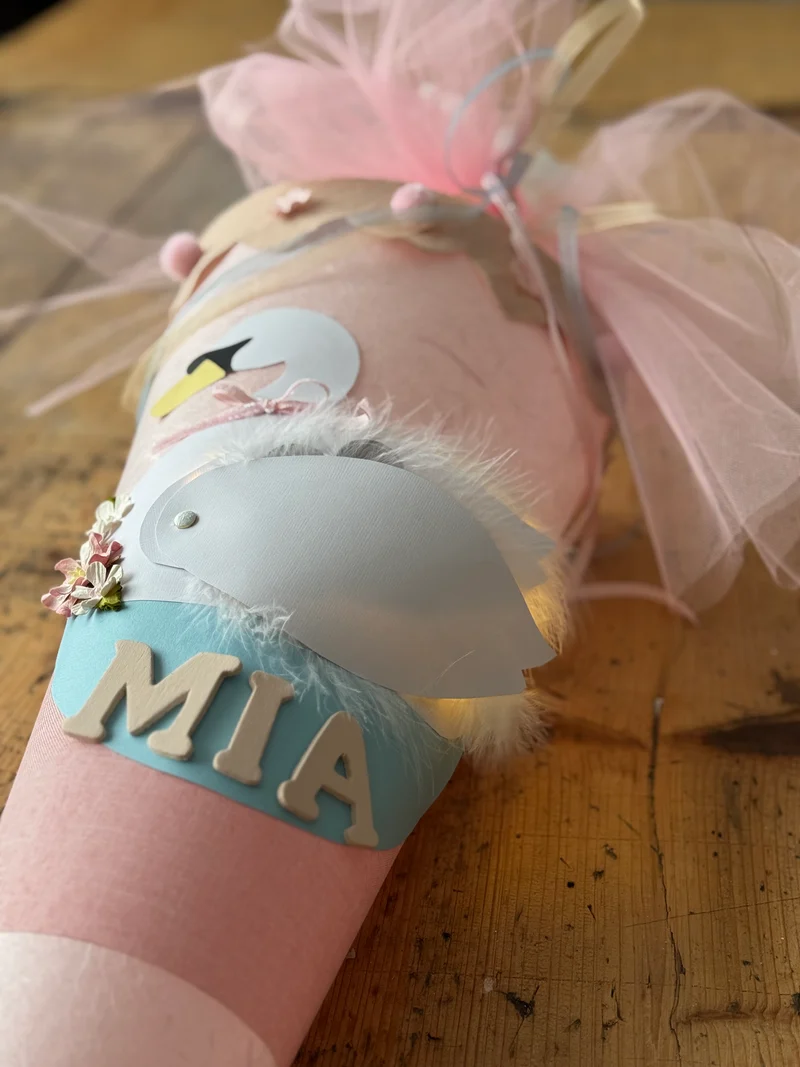 Schwanen-Schultüte DIY Bastelset - Schwan mit zwei Küken - beweglich