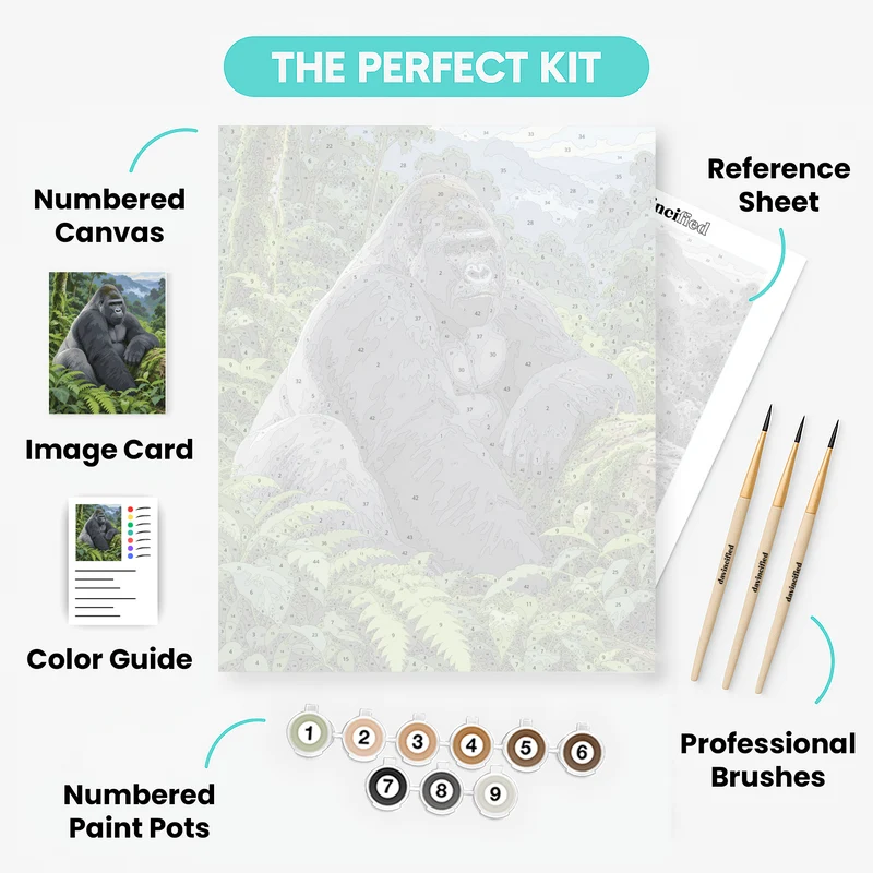Silverback of Bwindi - Paint by Numbers Kit