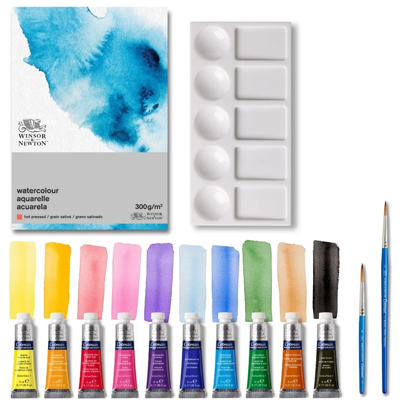 Winsor & Newton - Cotman Watercolour Paint Set - 14 Piece - 10x5ml Tubes